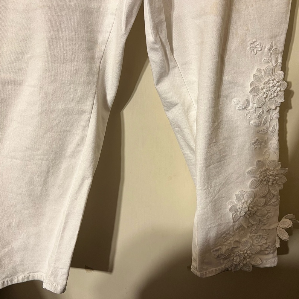 Cato Collection White High-Rise Pants